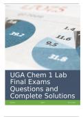 UGA OChem 1 Lab Final Exams Questions and Complete Solutions.