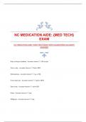 NC MEDICATION AIDE: {MED TECH} EXAM WITH GUARANTEED ACCURATE ANSWERS