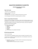 Morphologic Abnormalities of Leukocytes