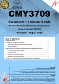 CMY3709 Assignment 1 (COMPLETE ANSWERS) Semester 2 2024 (390406) - DUE August 2024