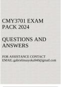 CMY3701 Exam pack 2024(The Explanation of Crime)Questions and answers