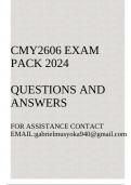 CMY2606 Exam pack 2024(Questions and answers)