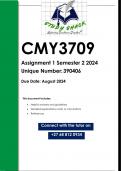 CMY3709 Assignment 1 (QUALITY ANSWERS) Semester 2 2024