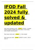 IFOD Fall 2024 fully solved & updated