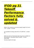 IFOD pg 31 Takeoff Performance Factors fully solved & updated