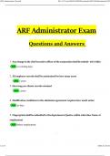 ARF Administrator Exam Questions and Answers Updated (Verified Answers)