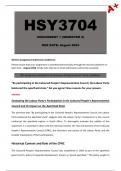 HSY3704 Assignment 1 (Detailed Answers) Semester 2 - Due August 2024