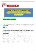 ATI Fundamentals Proctored Exam (2023 / 2024) with NGN Questions and Verified Rationalized Answers, 100% Guarantee Pass