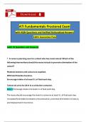 Fundamentals ATI Proctored Exam (2023 / 2024) with NGN Questions and Verified Rationalized Answers, 100% Guarantee Pass