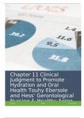 Chapter 11 Clinical Judgment to Promote Hydration and Oral Health Touhy Ebersole and Hess’