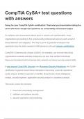 CompTIA CySA+ test questions with answers