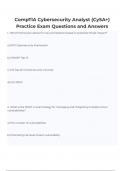 CompTIA Cybersecurity Analyst (CySA+) Practice Exam Questions and Answers 