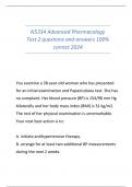 N5334 Advanced Pharmacology  Test 2 questions and answers 100%  correct 2024