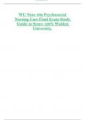 WU Nurs 302 Psychosocial  Nursing Care Final Exam Study  Guide to Score 100% Walden  University