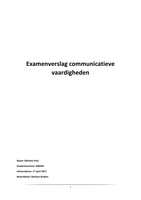 examenverslag communicatieve vaardigheden