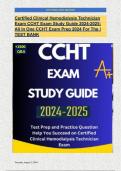 Certified Clinical Hemodialysis Technician Exam CCHT Exam Study Guide 2024-2025: All In One CCHT Exam Prep 2024 For The | TEST BANK