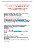 USPA C LICENSE EXAM NEWEST 2025 ACTUAL EXAM QUESTIONS AND CORRECT DETAILED ANSWERS (VERIFIED ANSWERS)