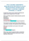 WGU C224 PRE-ASSESSMENT RESEARCH FOUNDATIONS PA EXAM 2024 QUESTIONS AND DETAILED CORRECT ANSWERS (VERIFIED ANSWERS) | A+ GRADE