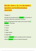 BIO 201- Exam 1- Ch. 1-6- Rio Salado | Questions and Verified Solutions 2024/2025