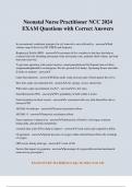 Neonatal Nurse Practitioner NCC 2024 EXAM Questions with Correct Answers