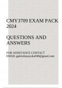 CMY3709 Exam pack 2024(Quantitative Research Methodology in Criminology) Questions and answers