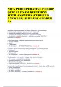 NIFA PERIOPERATIVE PERIOP QUIZ #2 EXAM QUESTIONS WITH ANSWERS (VERIFIED ANSWERS) ALREADY GRADED A+