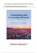 Solution Manual for Counseling the Culturally Diverse: Theory and Practice 9th Edition by Derald Wing Sue, All Chapters | Complete Guide A+