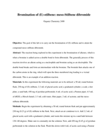 Bromation of E-Stilbene-meso-Stillbene dibromide Lab