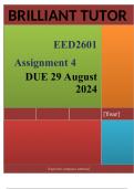 EED2601 Assignment 4 (COMPLETE ANSWERS) 2024 (683211) - DUE 29 August 2024 ; 100% TRUSTED Complete, trusted solutions and explanations....