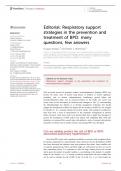 Editorial: Respiratory support  strategies in the prevention and  treatment of BPD: many  questions, few answers