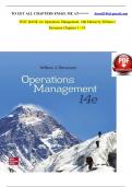 TEST BANK for Operations Management, 14th Edition by William J. Stevenson, Verified Chapters 1 - 19, Complete Newest Version