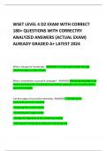 WSET LEVEL 4 D2 EXAM WITH CORRECT 180+ QUESTIONS WITH CORRECTRY ANALYZED ANSWERS (ACTUAL EXAM) ALREADY GRADED A+ LATEST 2024 