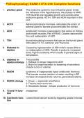  Pathophysiology EXAM 4 UTA with Complete Solutions