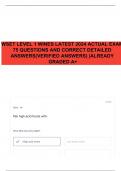 WSET LEVEL 1 WINES LATEST 2024 ACTUAL EXAM 75 QUESTIONS AND CORRECT DETAILED ANSWERS(VERIFIED ANSWERS) |ALREADY GRADED A+