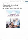 Test Bank - for Maternity and Pediatric Nursing 4th Edition by Susan Ricci, All Chapters | Complete Guide A+