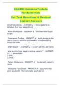 CAD100 Cadence/Prelude  Fundamentals  Set Test Questions & Revised  Correct Answers