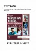 Test Bank - for Professional Nursing Concepts & Challenges 10th Edition by Beth Black, All Chapters | Complete Guide A+