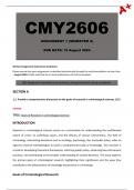 CMY2606 Assignment 1 (Detailed Answers) Semester 2 - Due 12 August 2024