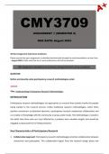 CMY3709 Assignment 1 (Detailed Answers) Semester 2 - Due August 2024