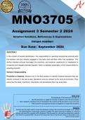 MNO3705 Assignment 3 (COMPLETE ANSWERS) Semester 2 2024 