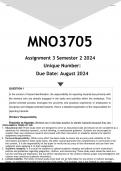 MNO3705 Assignment 3 (ANSWERS) Semester 2 2024 - DISTINCTION GUARANTEED