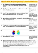 Shadow Health Respiratory Concept Lab Test with Answers