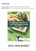 Test Bank - for Nutritional Foundations and Clinical Applications A Nursing Approach 8th Edition by Michele Grodner, All Chapters 1-20 | Complete Guide A+