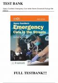 Test Bank - Nancy Caroline's Emergency Care in the Streets Essentials Package 9th Edition, All Chapters | Complete Guide A+