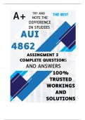 AUI4862 Assignment 3 (COMPLETE ANSWERS) 2024 - DUE 8 August 2024