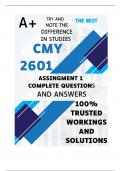 CMY2601 Assignment 1 (COMPLETE ANSWERS) Semester 2 2024 (701985) - DUE 14 August 2024