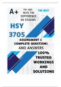 HSY3705 Assignment 1 (COMPLETE ANSWERS) Semester 2 2024 - DUE 10 August 2024