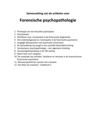 Samenvatting: artikelen Forensische Psychopathologie