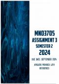 MNO3705 Assignment 3 Semester 2 2024 | Due September 2024