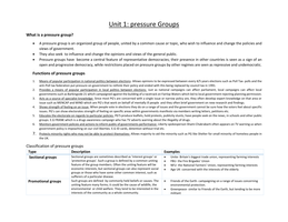 Unit 1:Pressure Groups 